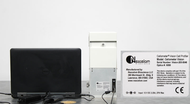 Nexcelom Bioscience Cellometer Vision Cell Profiler and Laptop