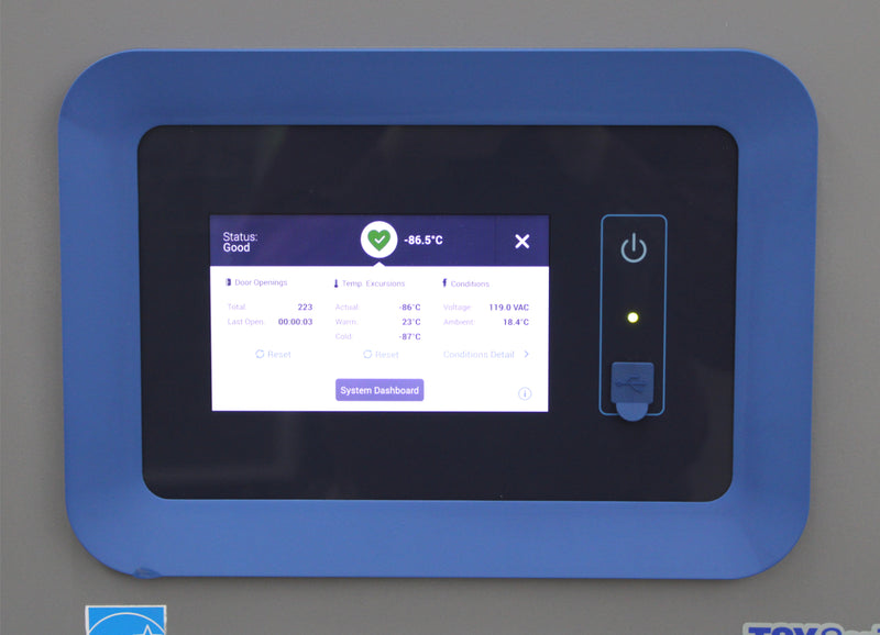 Thermo TSX Series -86°C TSX60086A Upright ULT Freezer Screen - System Dashboard