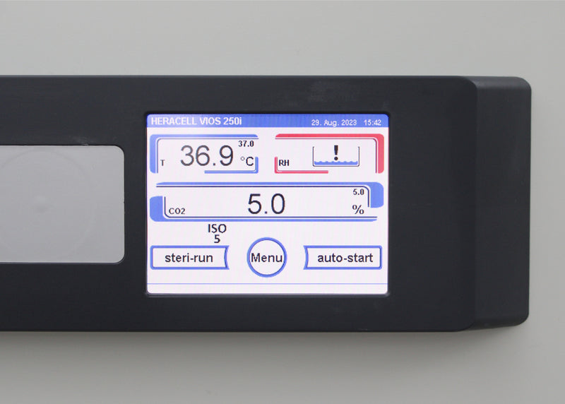 Thermo HERAcell vios 250i Stacked Copper Lined CO2 Incubators control Screen