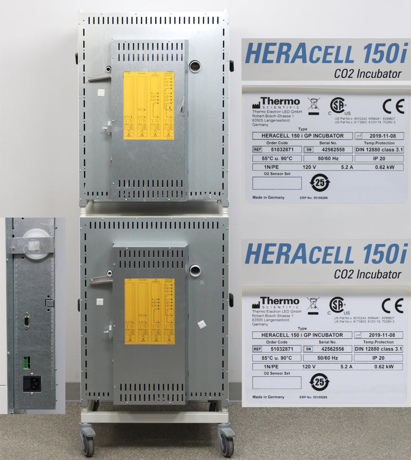 Thermo HERAcell 150i GP 51032871 Stacked Stainless Steel CO2 Incubators