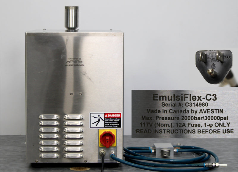 Avestin EmulsiFlex-C3 High-Pressure Homogenizer 3L/hour Capacity