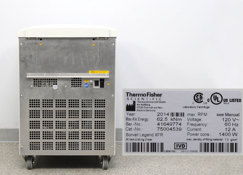 Thermo Scientific Sorvall Legend XFR Refrigerated Floor Centrifuge and Rotor
