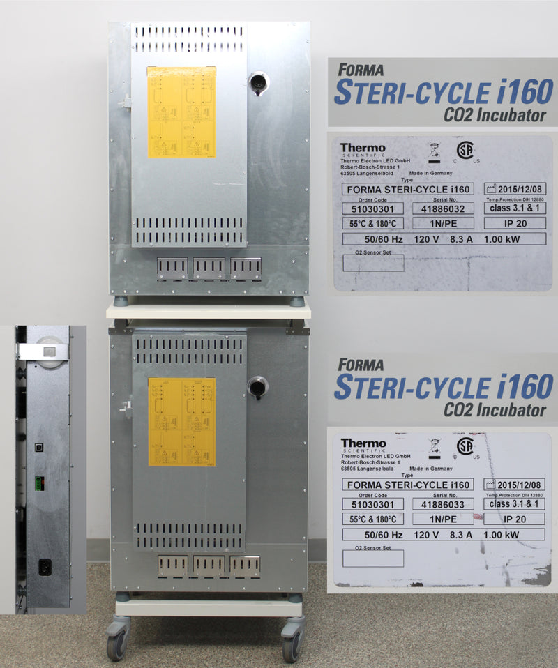 Thermo Scientific Forma Steri-Cycle i160 Stacked CO2 Incubator with Cart