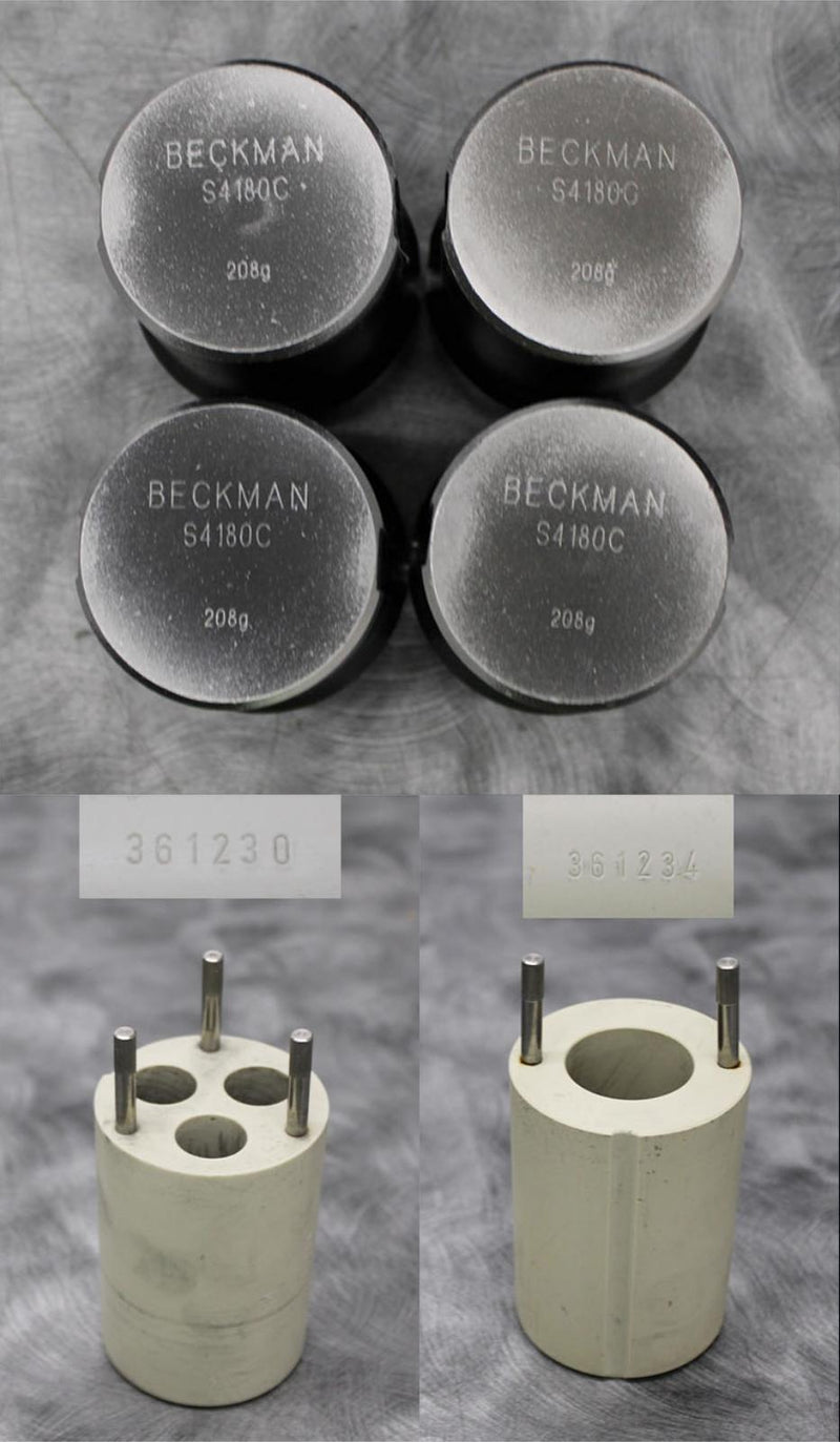 Beckman Coulter S4180 Centrifuge Swing Bucket Rotor 4 Buckets and Adapters