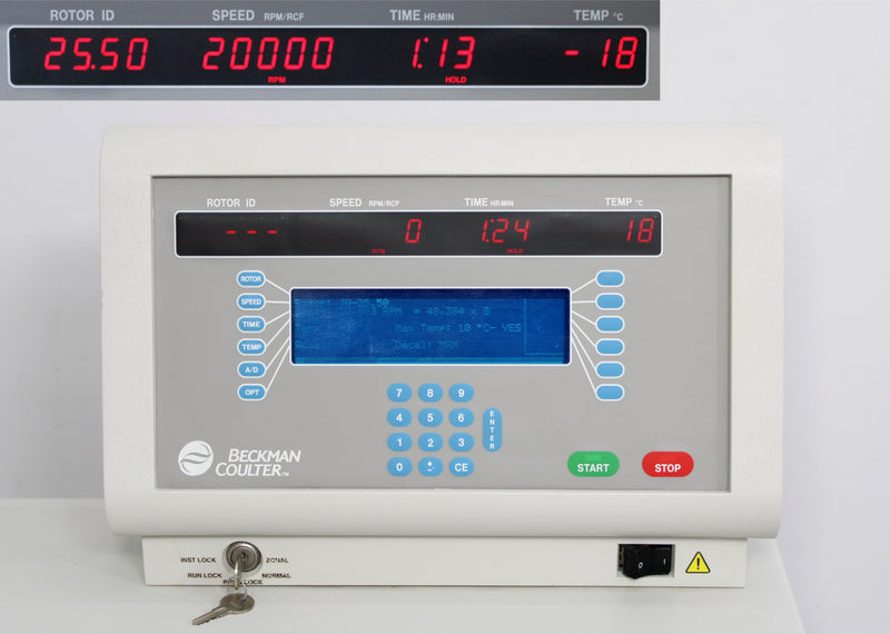  Beckman Coulter Avanti J-25I High-Speed Refrigerated Floor Centrifuge  Control Panel