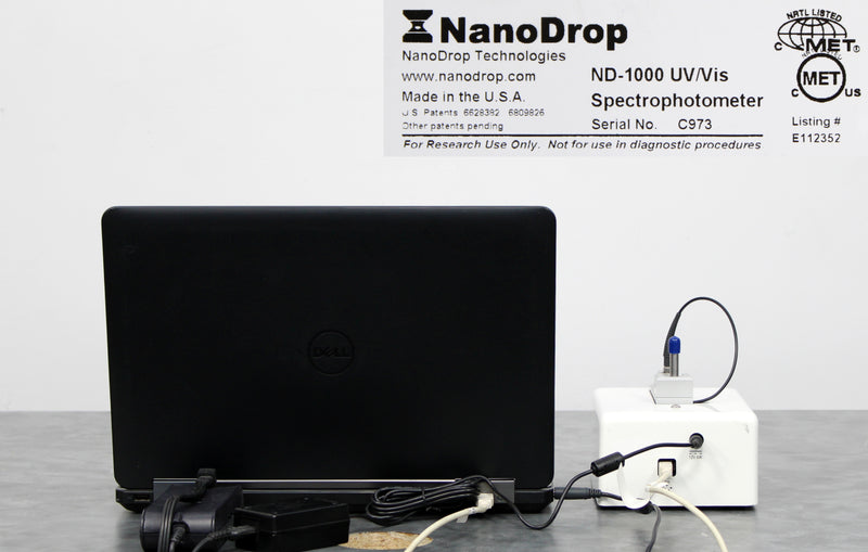 NanoDrop Technologies ND-1000 UV/Vis Spectrophotometer Back, Label with Serial Number