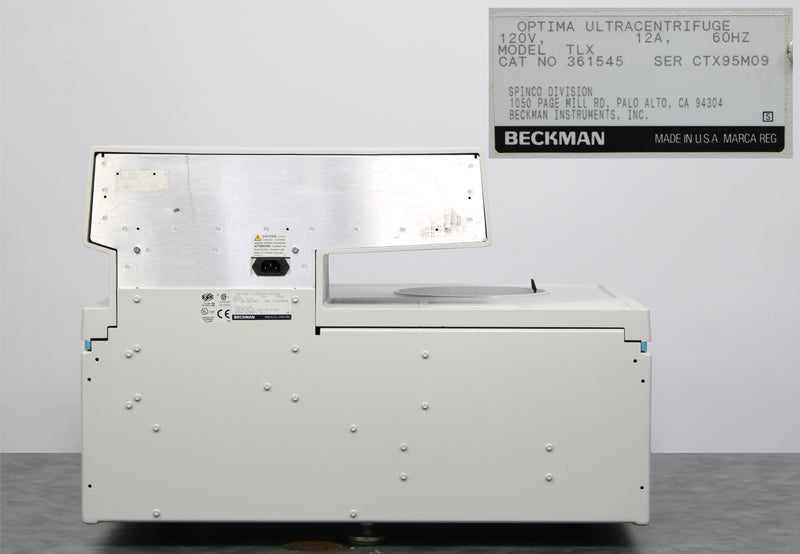 Beckman Optima TLX 120K Refrigerated Benchtop Ultracentrifuge 361545