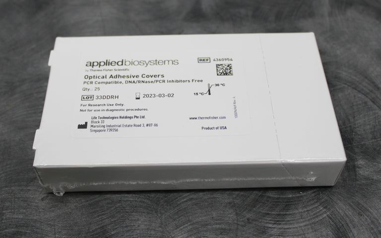 Applied Biosystems 4360954 Optical Adhesive Covers PCR Compatible 25 p/Pack