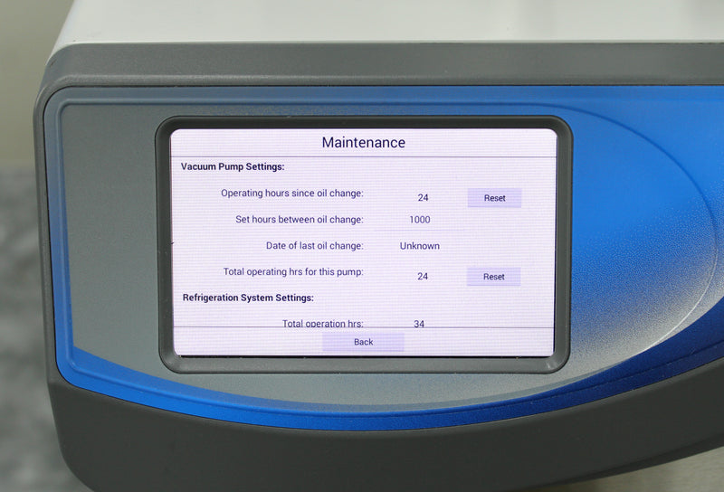 Labconco FreeZone 2.5L Benchtop Freeze Dryer Control Screen