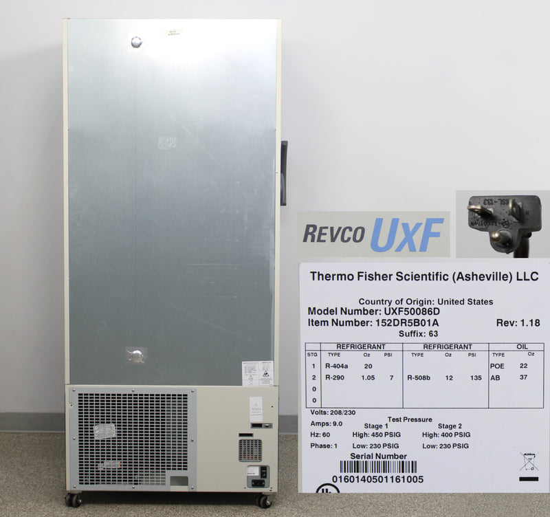 Thermo Scientific UXF50086D Revco UxF ULT Ultra-Low Temperature Freezer 208/230V