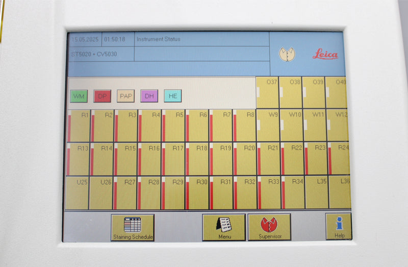 Leica ST5020 Automated Slide Stainer with CV5030 Coverslipper & Transfer Station