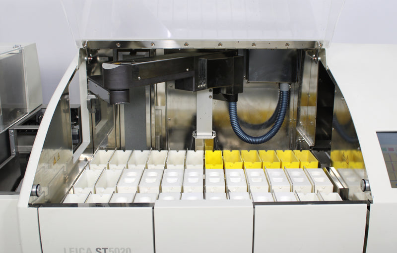Leica ST5020 Automated Slide Stainer with CV5030 Coverslipper & Transfer Station