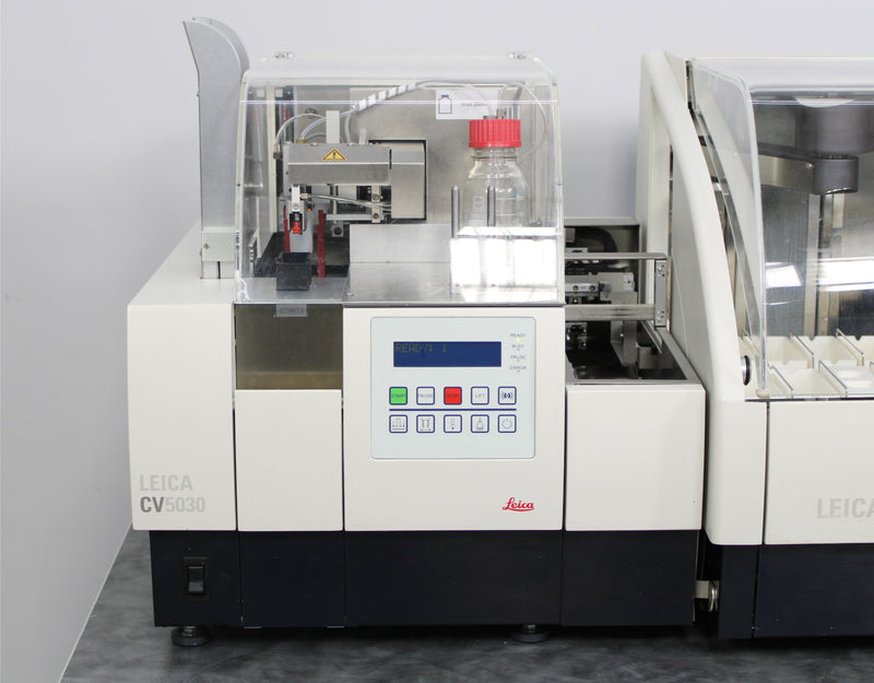 Leica ST5020 Automated Slide Stainer with CV5030 Coverslipper & Transfer Station