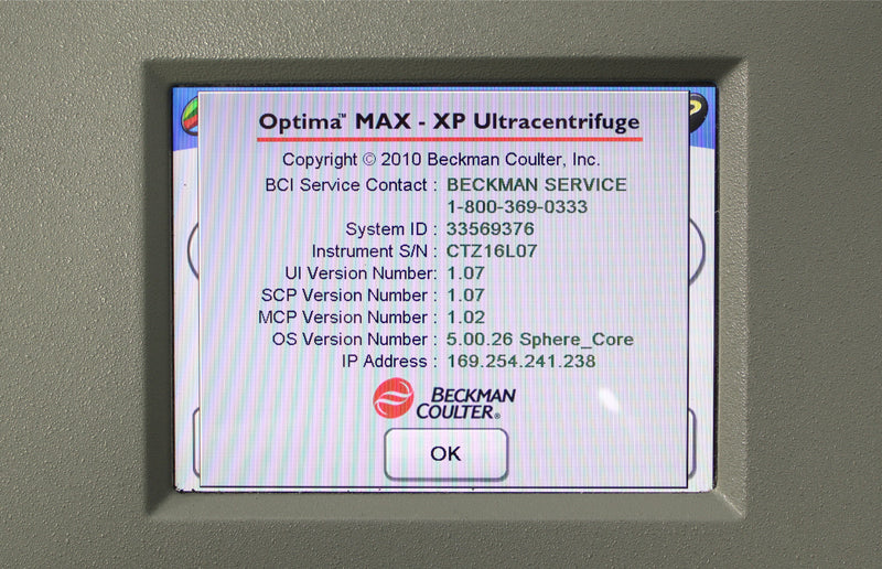 Beckman Coulter Optima 393315 MAX-XP Benchtop Ultracentrifuge