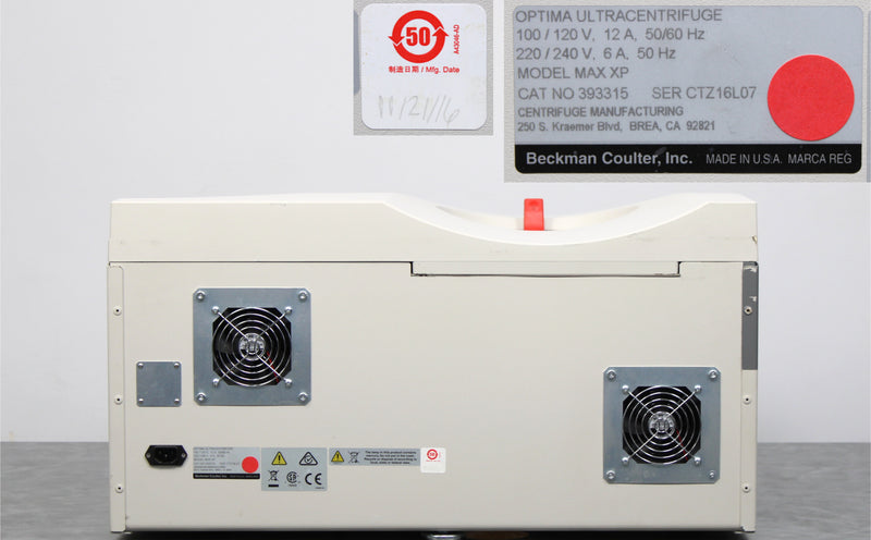 Beckman Coulter Optima 393315 MAX-XP Benchtop Ultracentrifuge