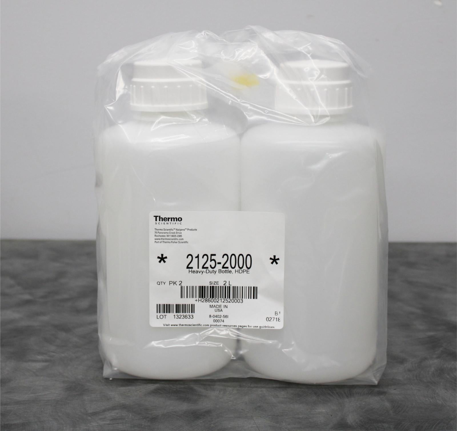 x12 Thermo Scientific 2125-2000 Nalgene Heavy-Duty Sample Bottles w/Sc