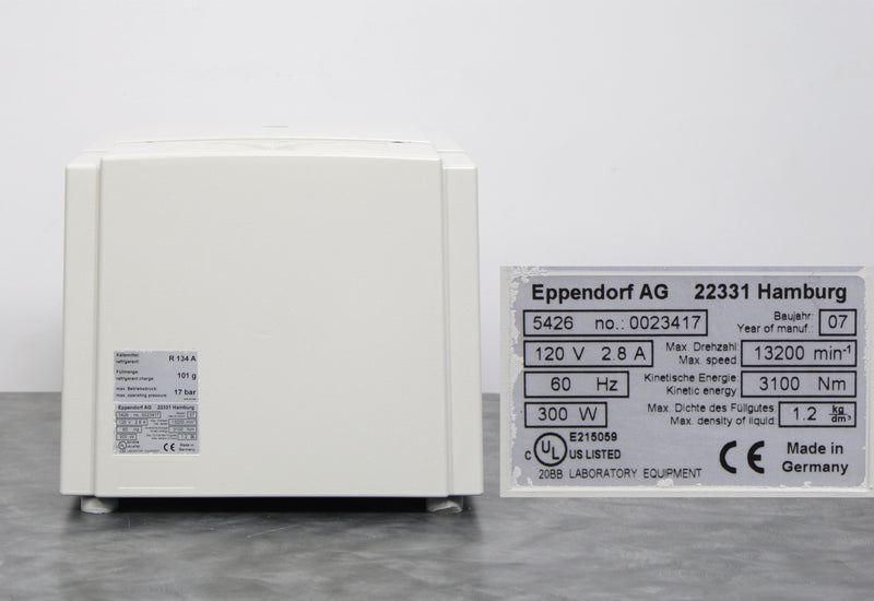 Eppendorf 5415R Refrigerated Benchtop Microcentrifuge 5426 with F45-24-11 Rotor