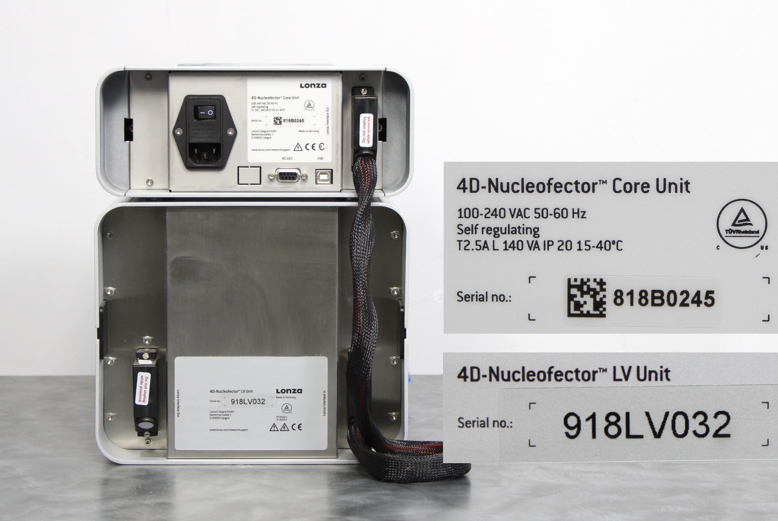 4d Unit Lonza 4D-Nucleofector Cell Transfection System Core Unit and LV Unit