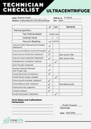 Beckman Coulter ProteomeLab XLI-70K Optima Ultracentrifuge Technician Checklist