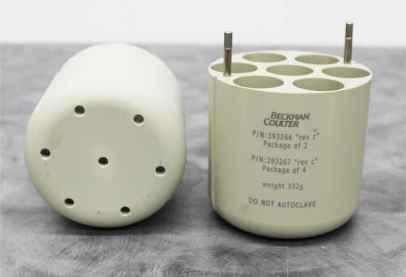 x2 Beckman Coulter 393266 Centrifuge Swing-Bucket Rotor Adapter 7x50mL Conical