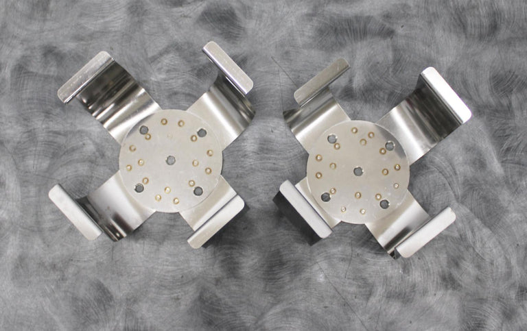 x2 Stainless Steel Incubator Platform Orbital Shaker Flask Clamps 2-Liter