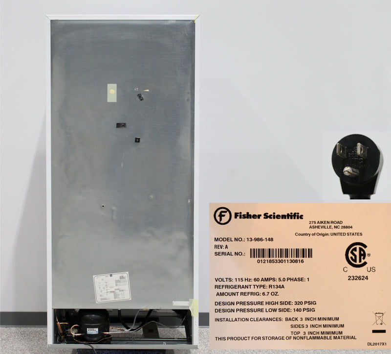 Fisher Scientific Isotemp 13-986-148 -12° to -20°C Upright Laboratory Freezer