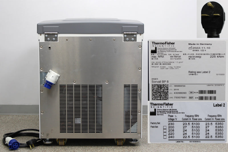 Thermo Sorvall BP 8 Blood Banking Floor Centrifuge 75007681 with HAEMAFlex Rotor