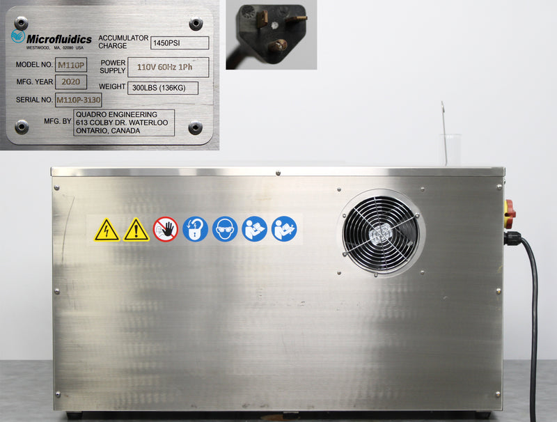 Microfluidics M110P High Shear Benchtop Microfluidizer Processor Homogenizer
