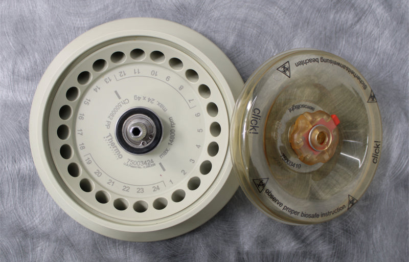 Thermo Scientific 24x1.5/2.0mL Fixed-Angle Rotor (75003424) and Thermo Scientific ClickSeal Biocontainment Lid (75003410)