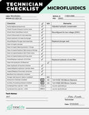 Microfluidics MF110EH30K Technician Checklist