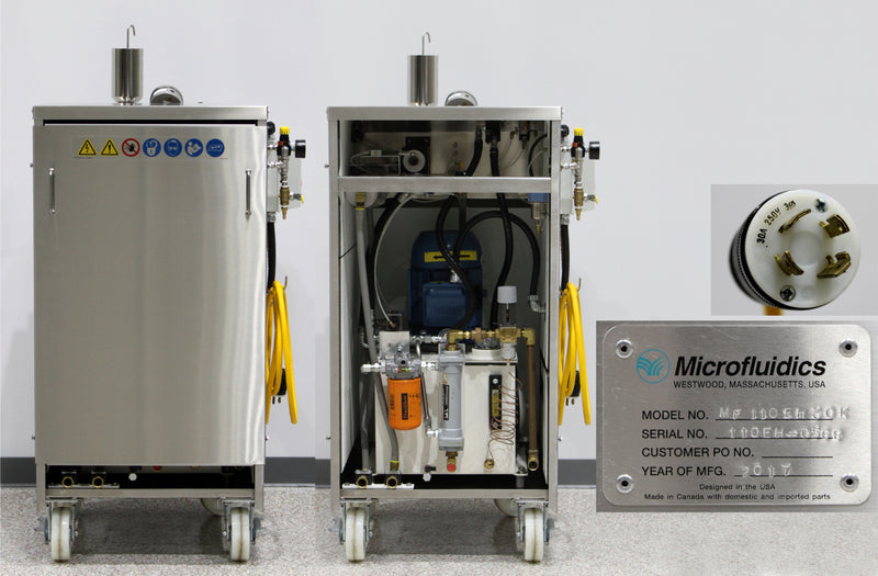 Microfluidics MF110EH30K Electric-Hydraulic Microfluidizer Processor Homogenizer