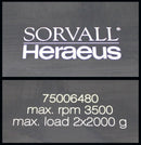 Sorvall Heraeus 75006480 Diagnostik RC4 Centrifuge Swing Bucket Rotor Specs