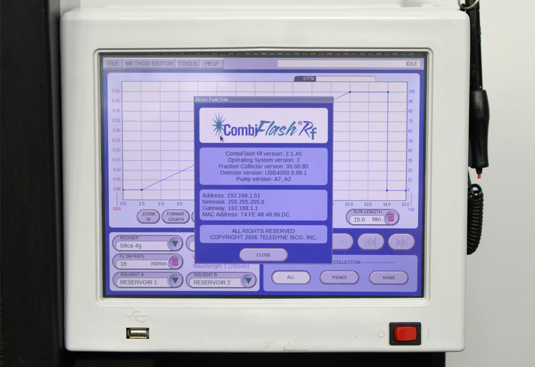 Teledyne Isco CombiFlash Rf+ 625230021 Automated Flash Chromatography 214K20037