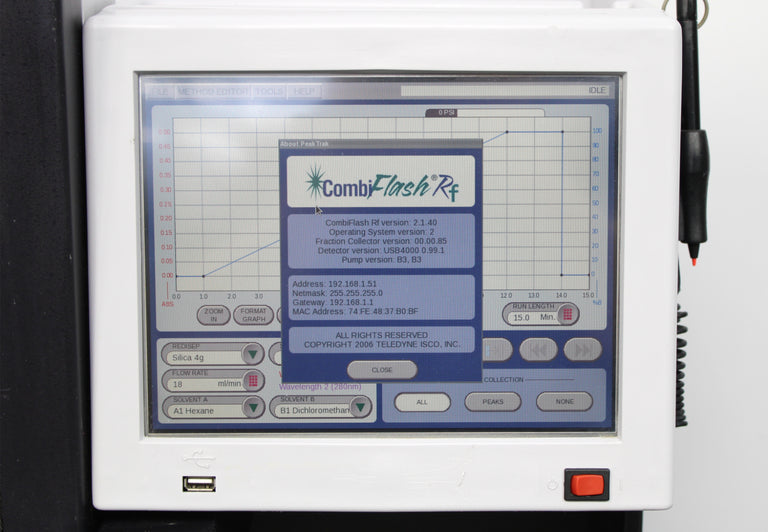 Teledyne Isco CombiFlash Rf 625230006 Automated Flash Chromatography 210E20127