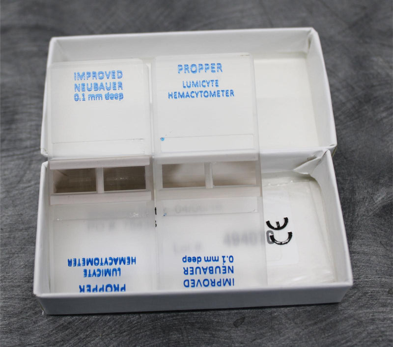 10 Pieces Hemacytometer Counting Chambers 0.1 mm Deep and Cover Glasses