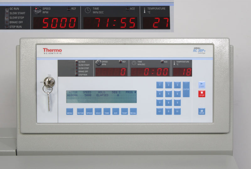 Thermo Sorvall RC 3BP+ Low-speed Floor Centrifuge Control Panel