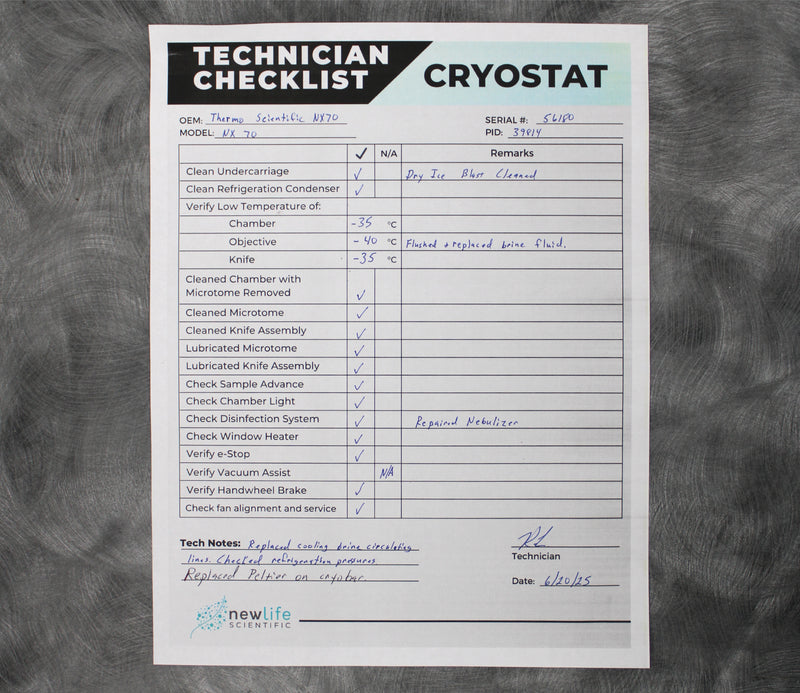 Thermo Scientific Microm CryoStar NX70 HOMPD Cryostat Microtome 957030