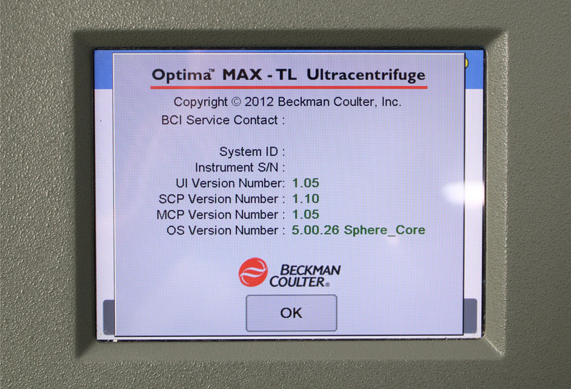 Beckman Coulter Optima MAX-TL A95761 Benchtop Ultracentrifuge