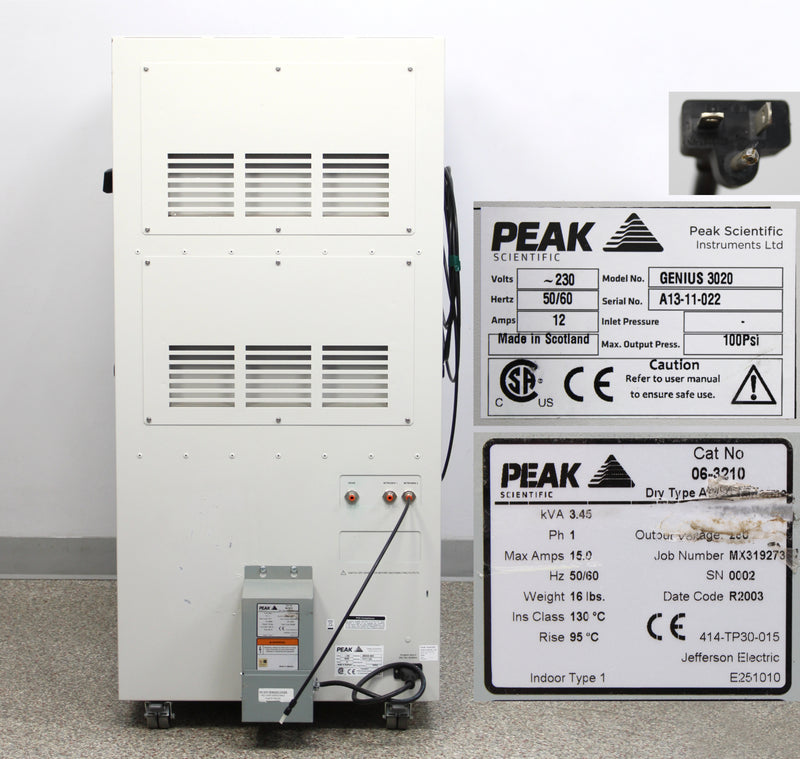 Peak Scientific Genius 3020 230V Nitrogen Generator for LC-MS