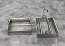 Lot of 2 30-Place Stainless Steel Laboratory Slide Staining Rack with Handles