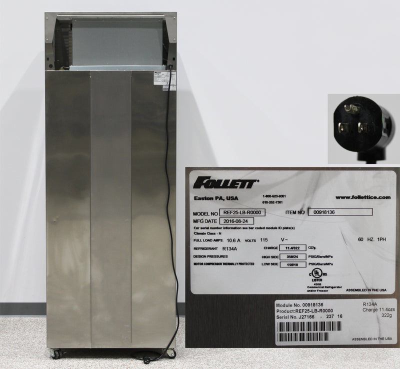 Follett REF25 24.6 cu. ft. Upright Laboratory Refrigerator and 5 Shelves