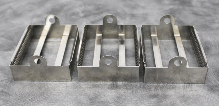 Lot of 3 30-Place Stainless Steel Laboratory Slide Staining Racks