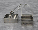 Lot of 2 20-Place Stainless Steel Laboratory Slide Staining Racks with Handle