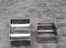 Lot of 2 20-Place Stainless Steel Laboratory Slide Staining Racks with Handle