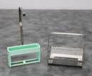 Lot of 2 Laboratory Slide Staining Racks with Handle 20 and 25 Place