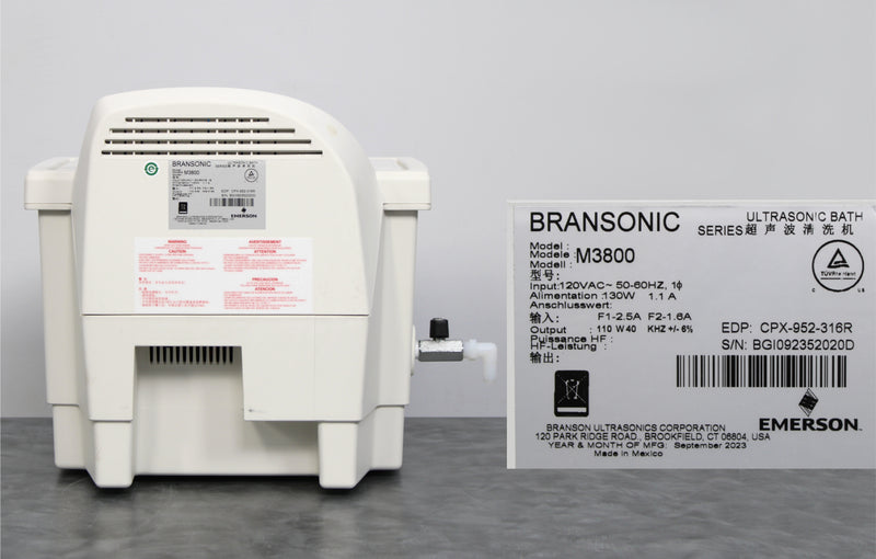 Emerson Branson Bransonic M3800 Mechanical Ultrasonic Cleaning Bath