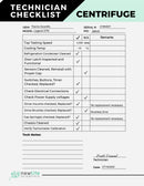 Thermo Scientific Sorvall Legend XTR Benchtop Centrifuge Technician Checklist