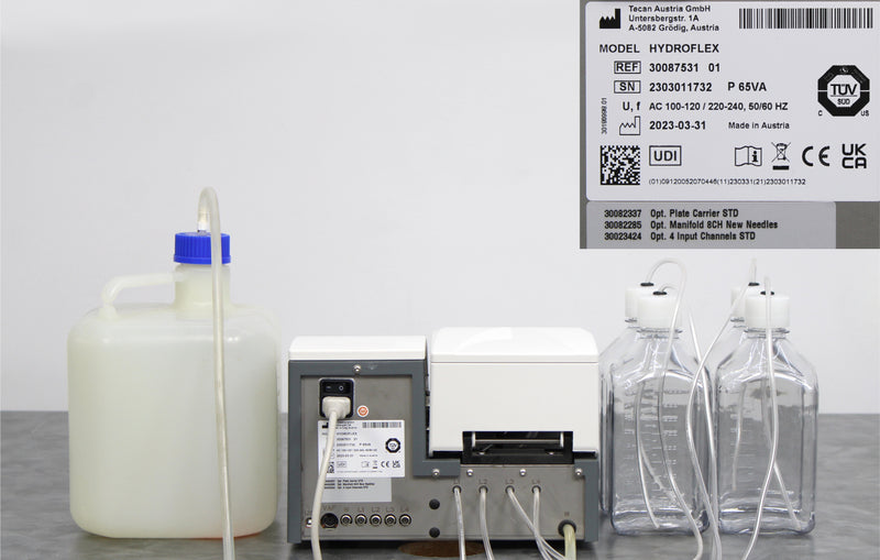 Tecan Hydroflex Microplate Strip Washer 30087531 with Bottles and Software