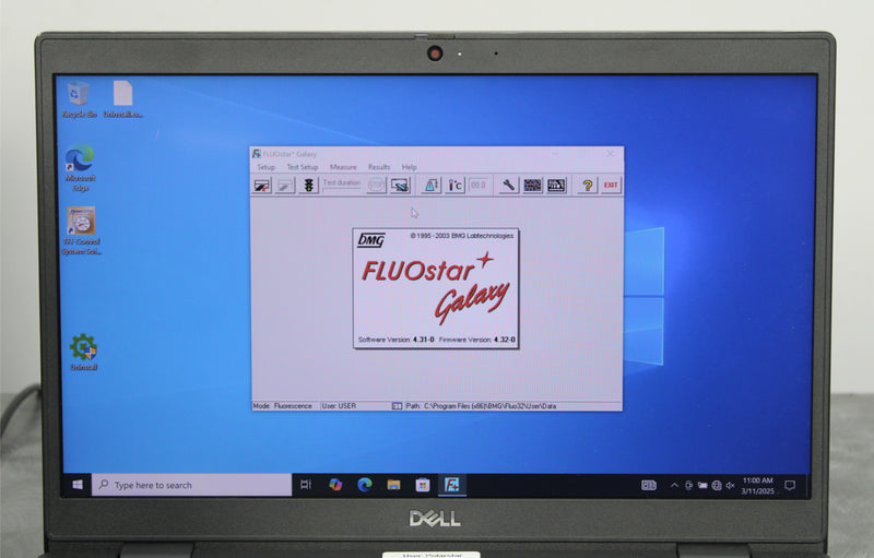 BMG Labtechnologies FLUOstar Galaxy Microplate Reader with Laptop and Software