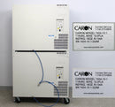 Caron 7400 Series Stacked GelJacket CO2 Incubators Back Panel, Labels with Serial Numbers